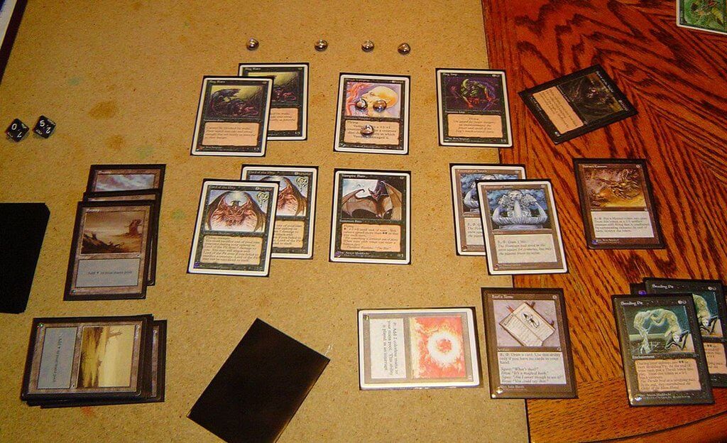 Magic the gathering play area voorbeeld