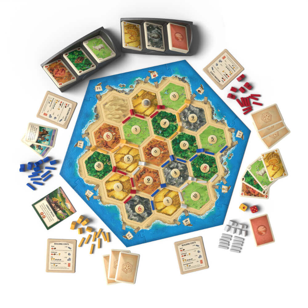 Catan board set up